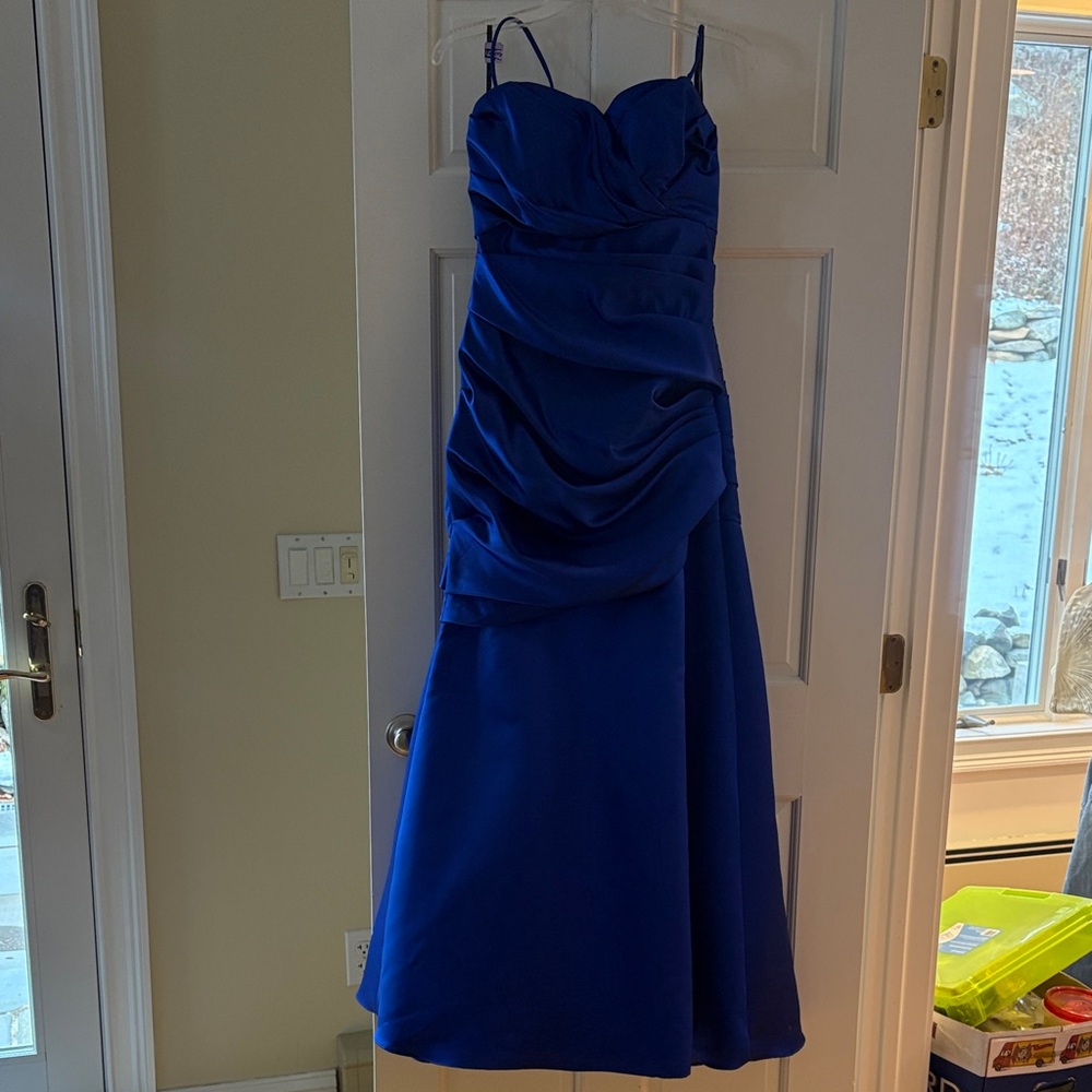 Blue Formal Strapless Gown